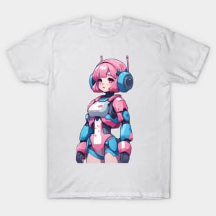 Cute bubblegum robot girl T-Shirt